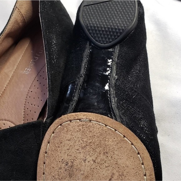 Donald J. Pliner Black Leather Flats Suede Brix Moccasin Size 6 - Picture 10 of 12